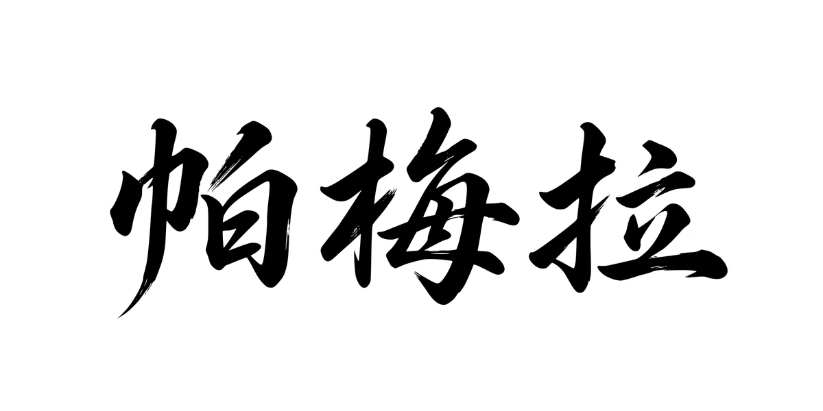 Pamela 帕梅拉 Chinese running-script tattoo preview
