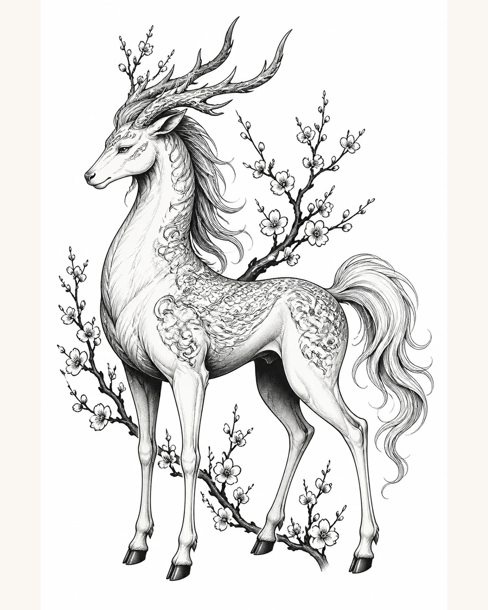Lu Shu — Blossom Trail original tattoo design preview