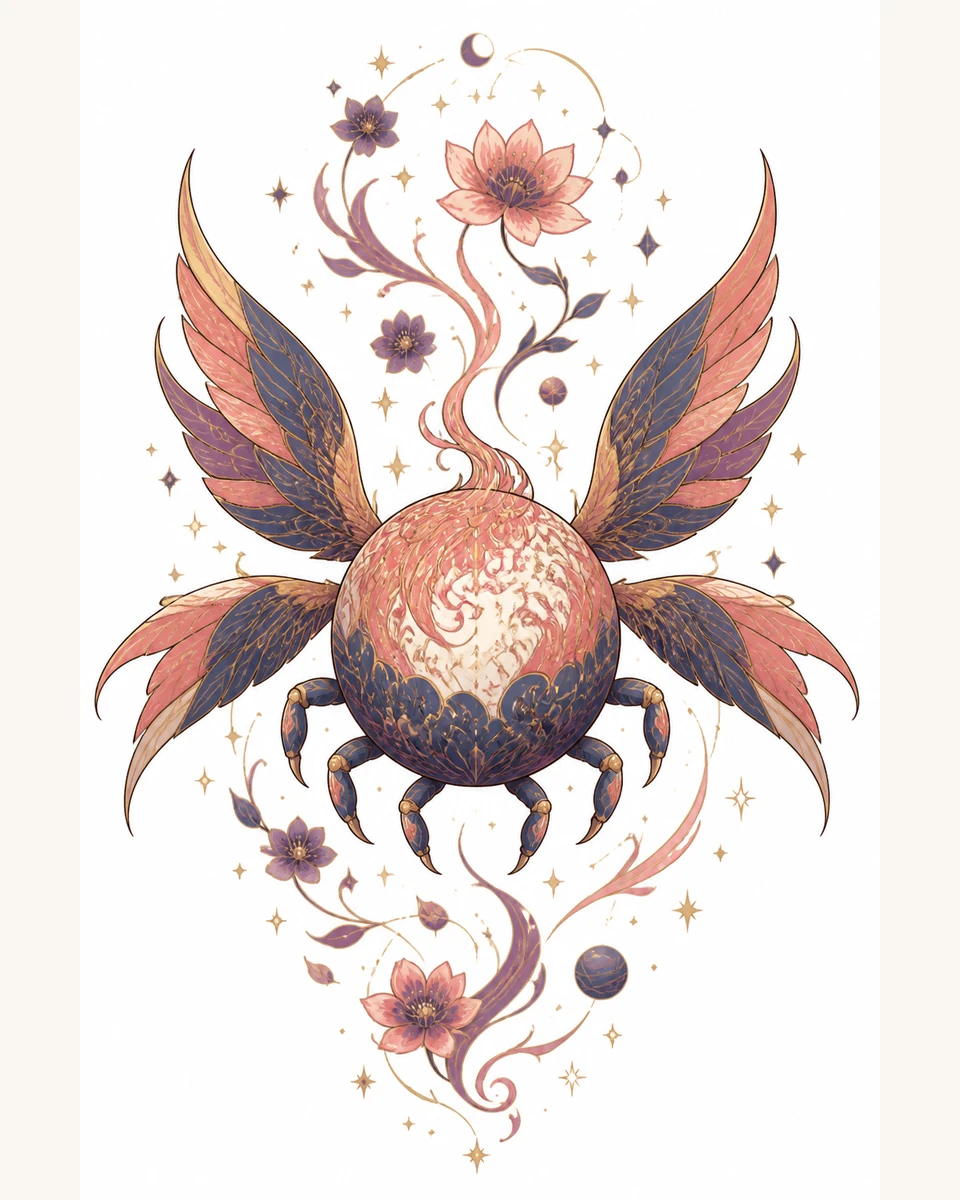 Di Jiang — Cosmic Bloom original tattoo design preview
