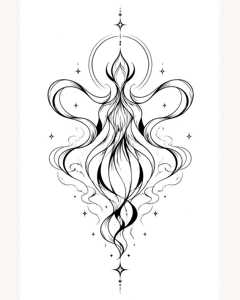 Hun Dun — Starless Harmony original tattoo design preview