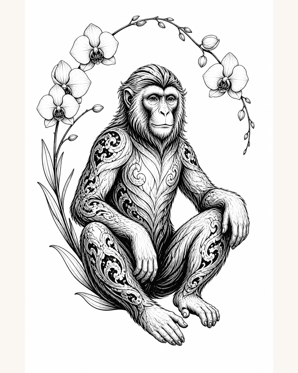 Xing Xing — Orchid Witness original tattoo design preview