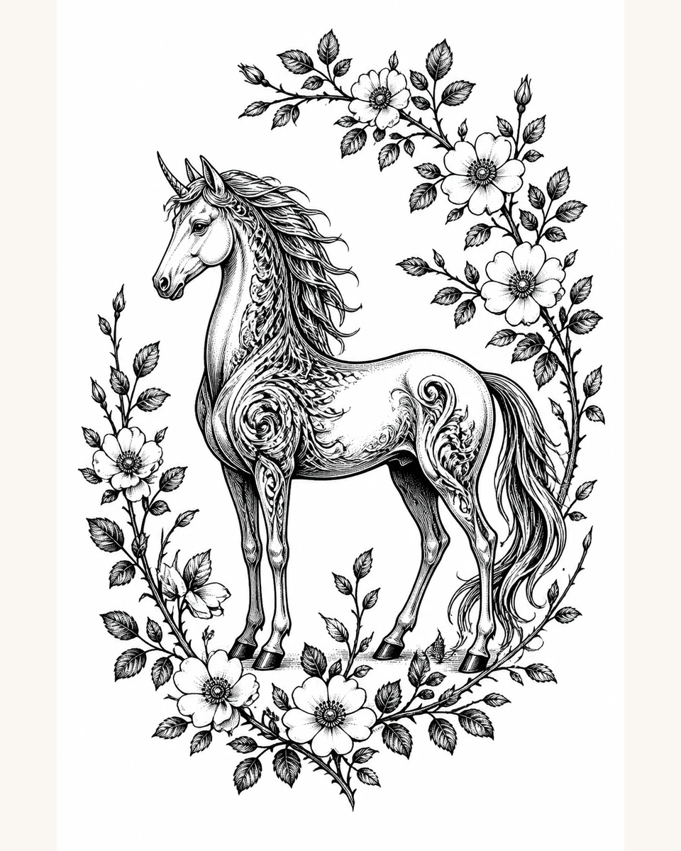 Bo — Wild Rose Oath original tattoo design preview