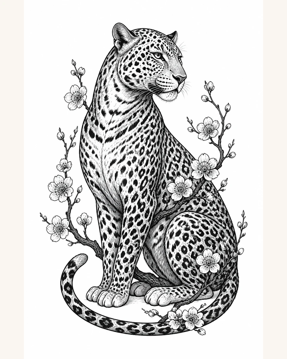 Zhu Jian — Plum Sentinel original tattoo design preview