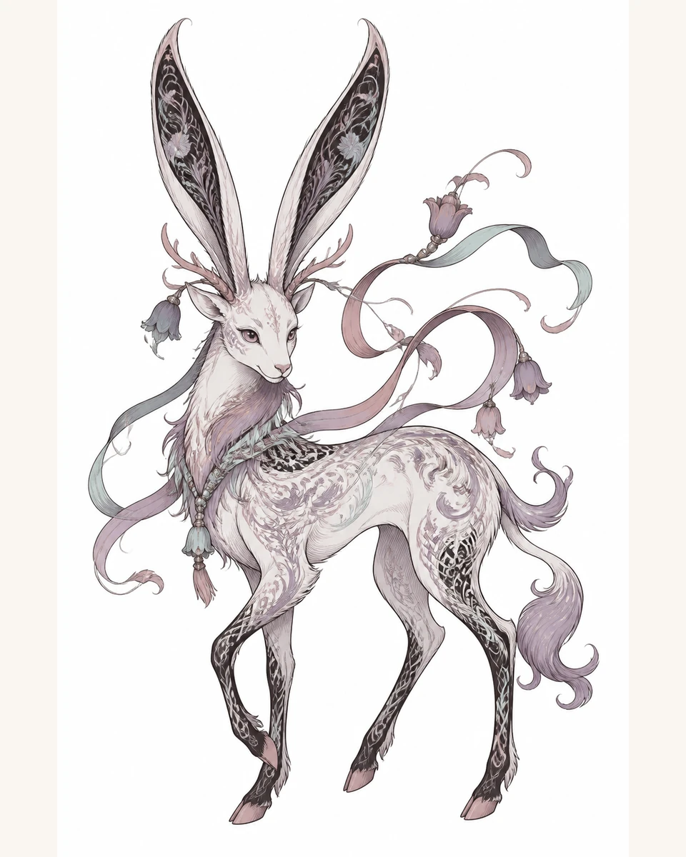 Er Shu — Twin-Ear Whisper original tattoo design preview