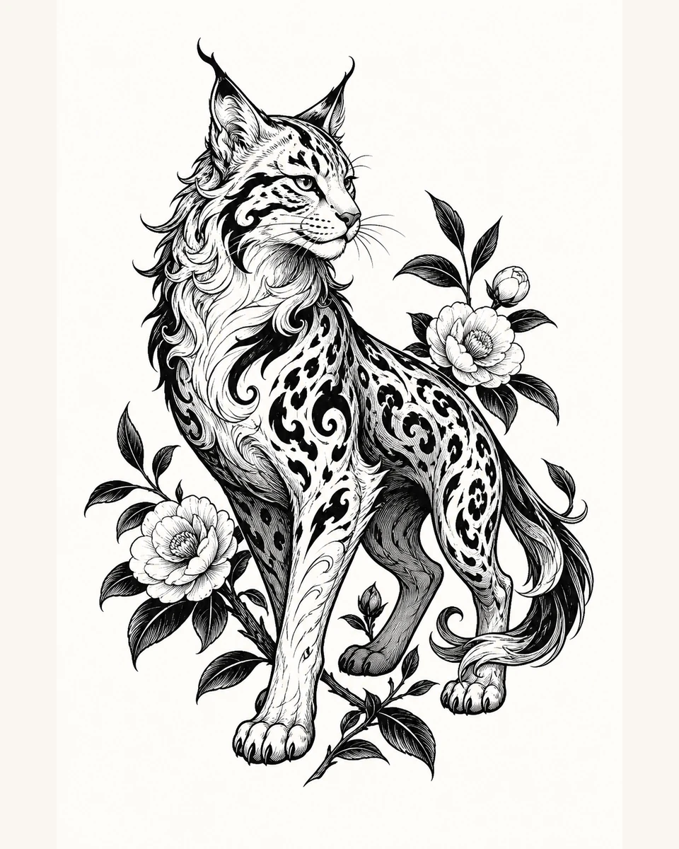 Shan Hui — Camellia Watch original tattoo design preview