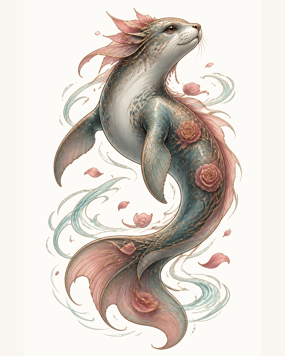 Na Fu — Rosewater Echo original tattoo design preview