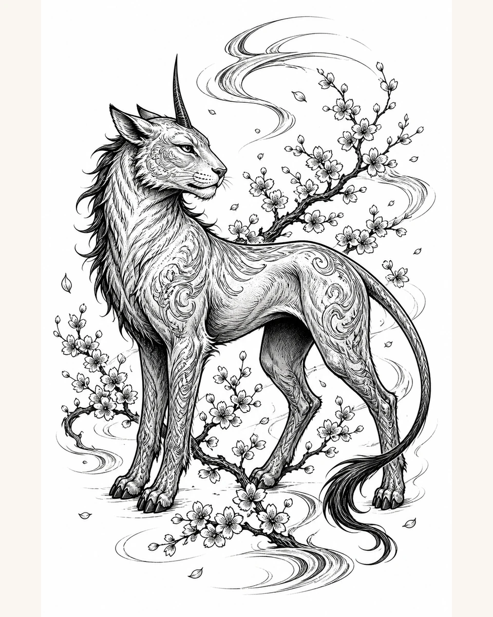 Fei — Ash Blossom original tattoo design preview