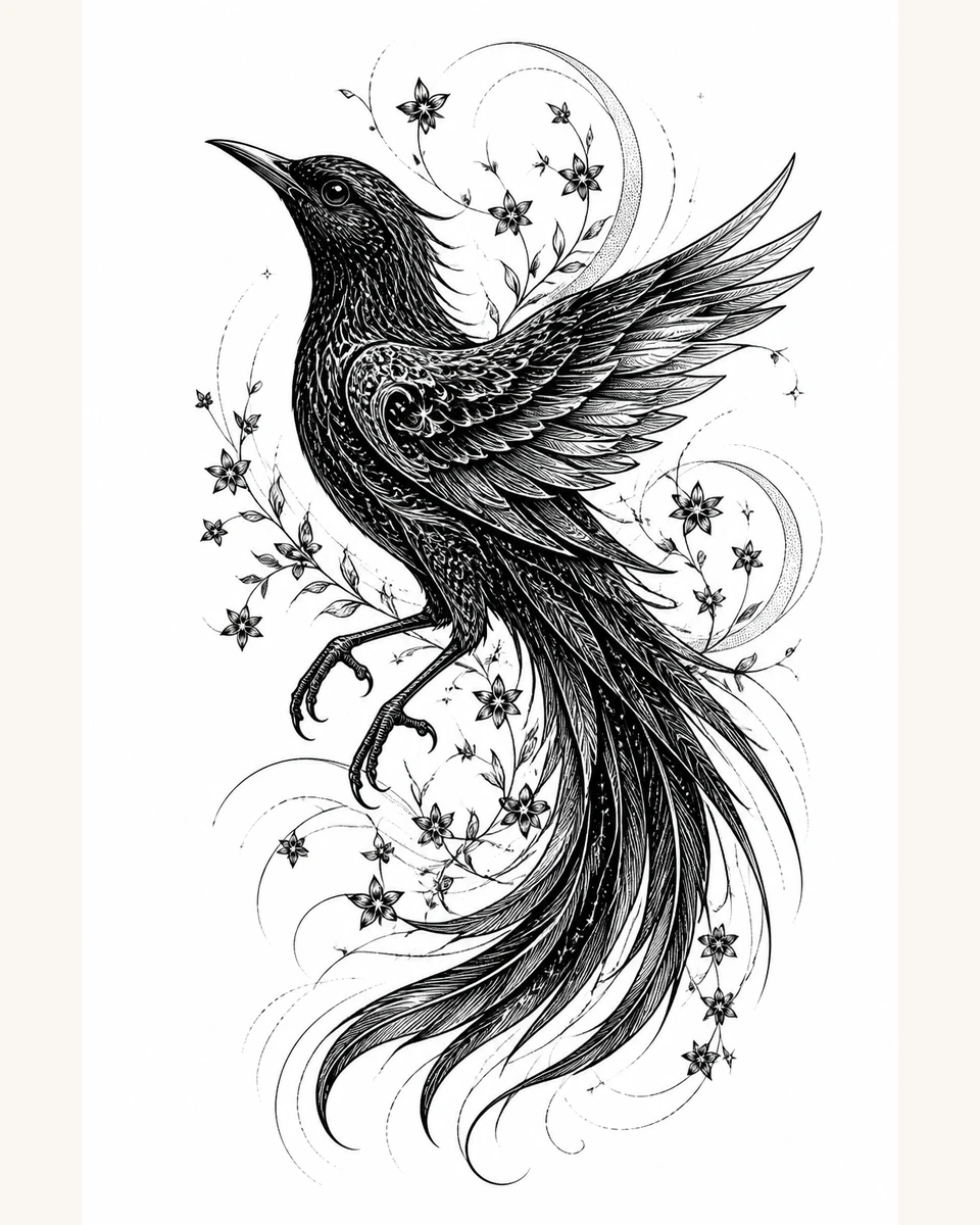Tong Tong — Starling Grace original tattoo design preview