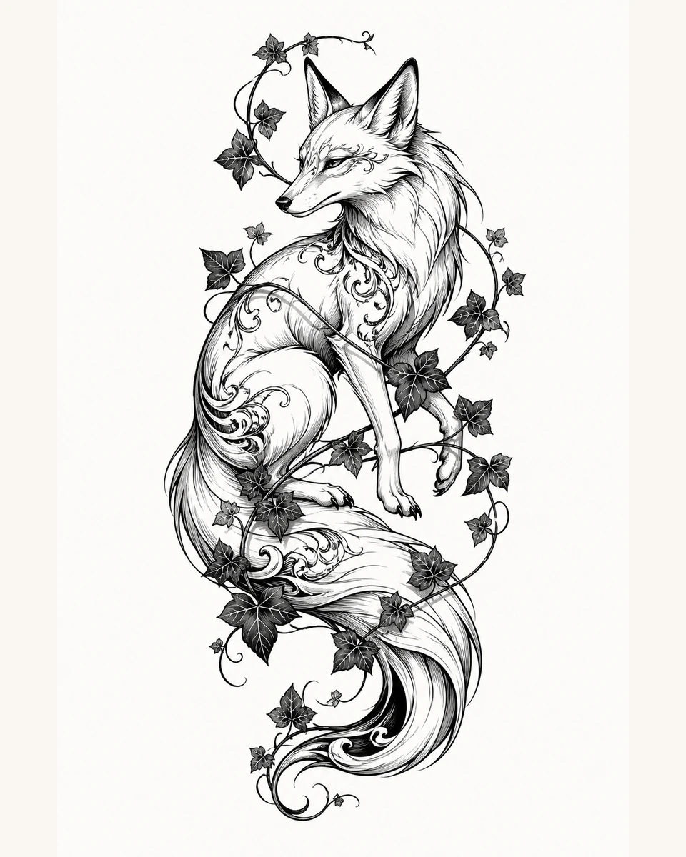 Bi Bi — Ivy Pairing original tattoo design preview