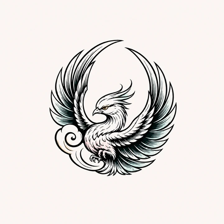 Qingniao — Messenger Crescent original tattoo design preview
