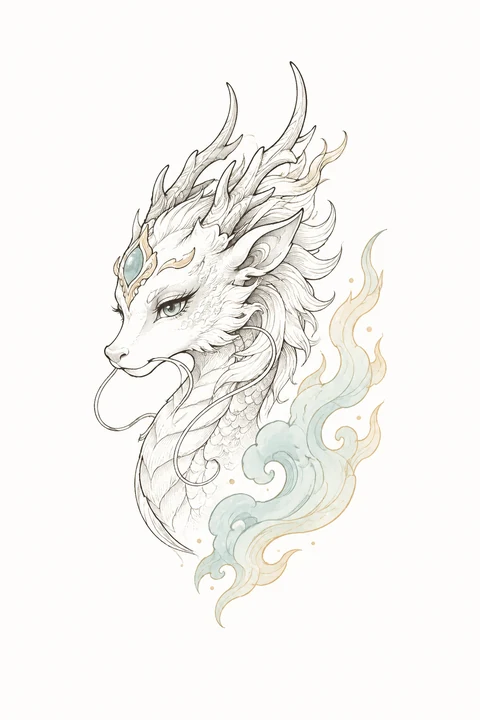 Qilin — Kind Flame original tattoo design preview