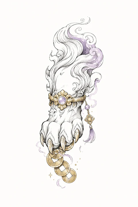 Pixiu — Fortune Paw original tattoo design preview