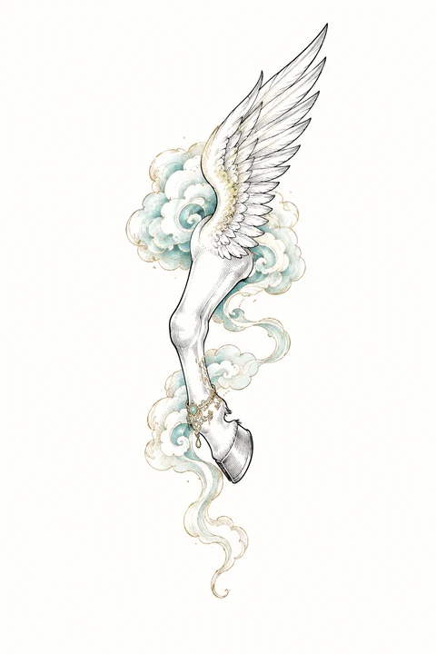 Tianma — Cloud Step original tattoo design preview