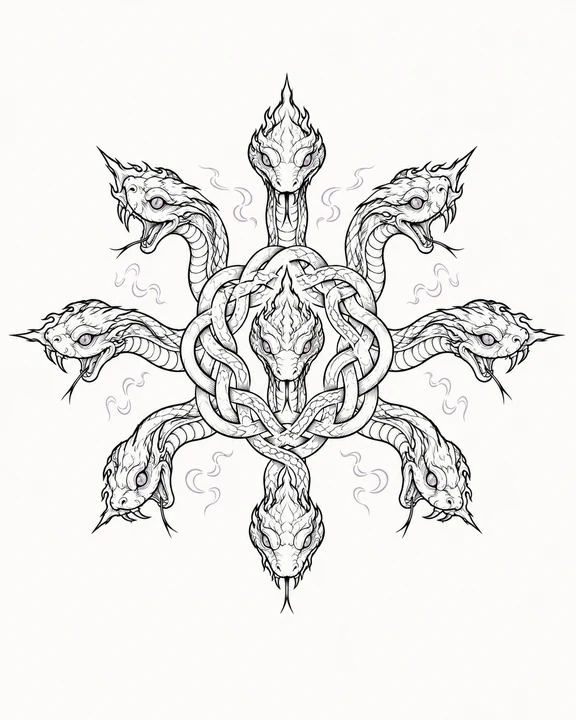 Xiangliu — Many Minds original tattoo design preview
