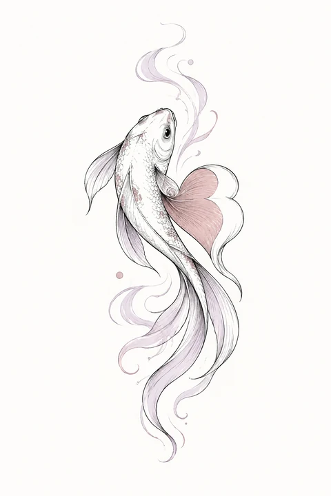 Chiru — Heart Current original tattoo design preview