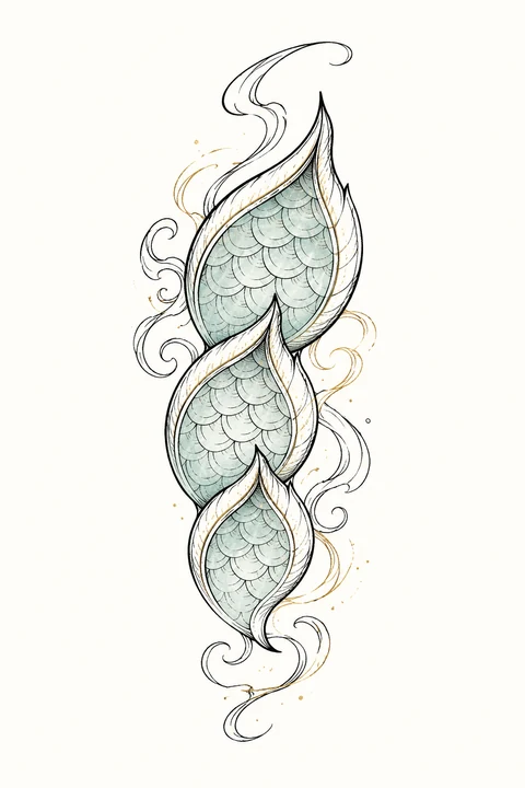Dragon — Quiet Power Scale original tattoo design preview