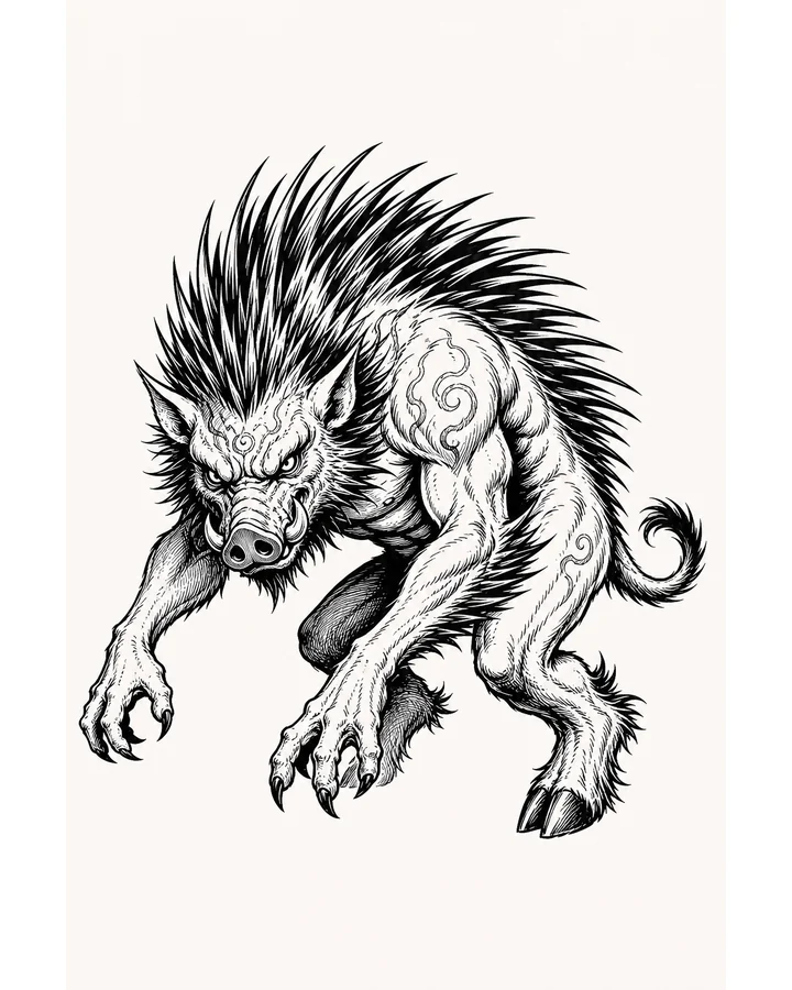 Hua Huai original tattoo design preview