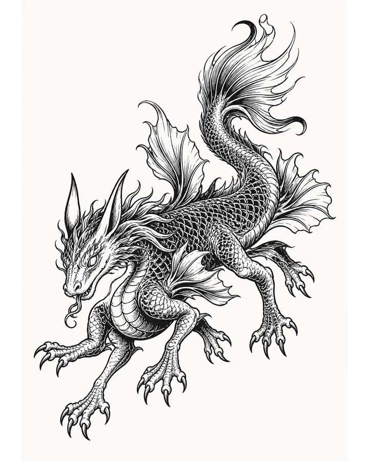 Ran Yi Yu original tattoo design preview
