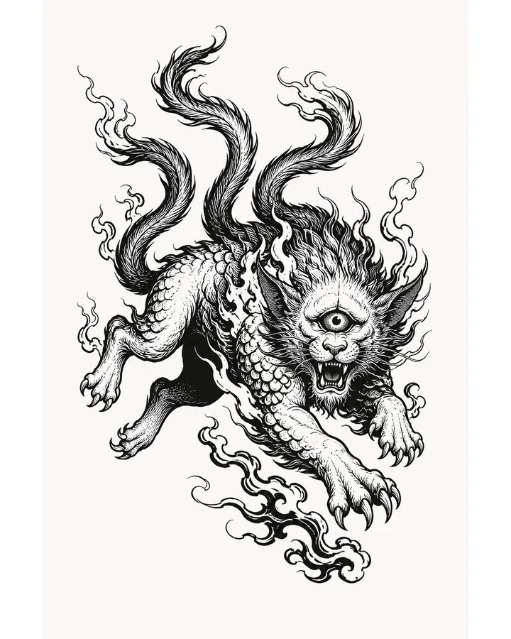 Huan original tattoo design preview