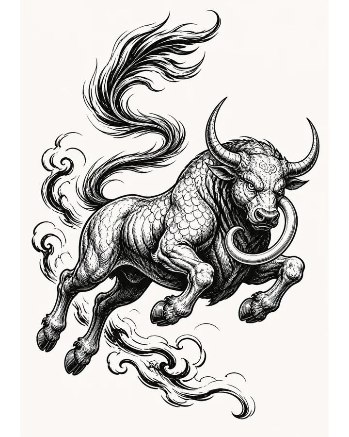 Ling Hu original tattoo design preview