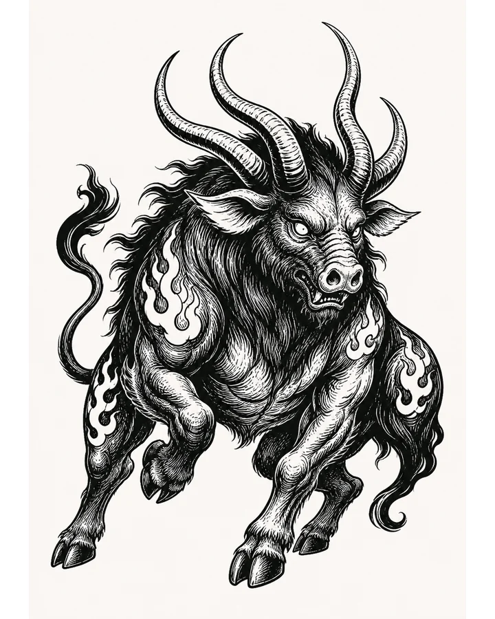 Zhu Huai original tattoo design preview