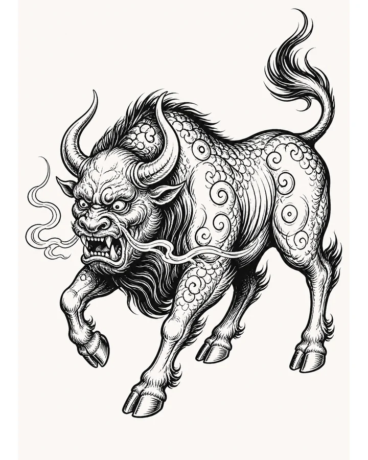 Xi Qu original tattoo design preview