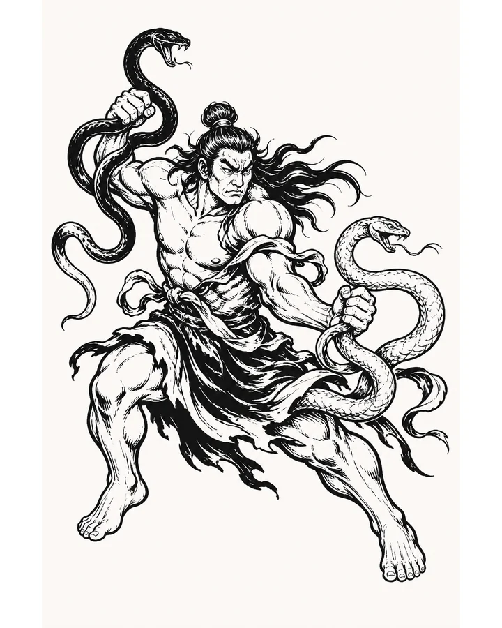 Kua Fu original tattoo design preview