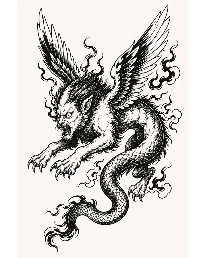 Hua She original tattoo design preview