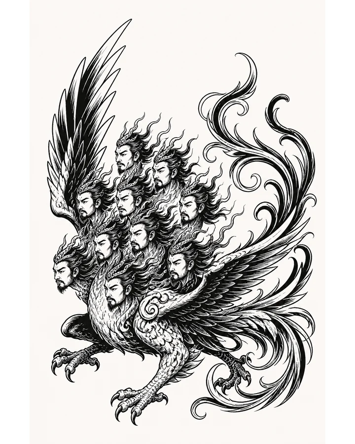 Jiu Feng original tattoo design preview