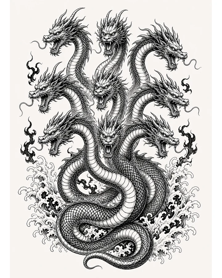 Jiu Ying original tattoo design preview