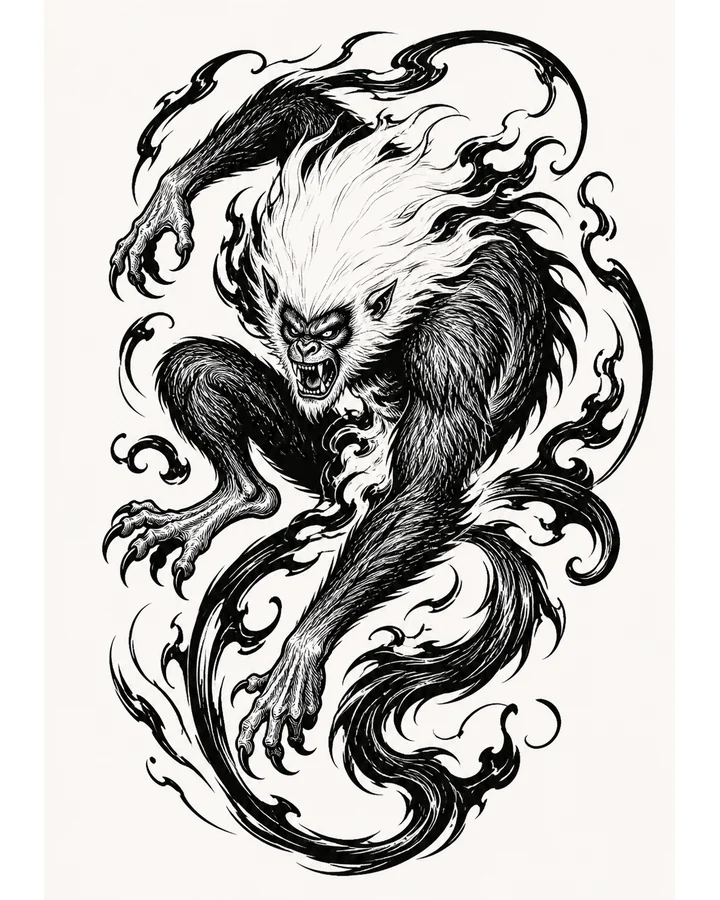 Zhu Yan original tattoo design preview